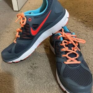 Nike Charcoal and Coral Athletic Sneakers